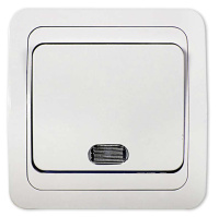 Выключатель 1-кл. СП Classico 2121 10А IP20 с подсветкой бел. ASD /  4680005959853