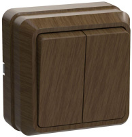 Выключатель 2-кл. ОП Октава 10А IP20 ВС20-2-0-ОД дуб  EVO20-K04-10-DC