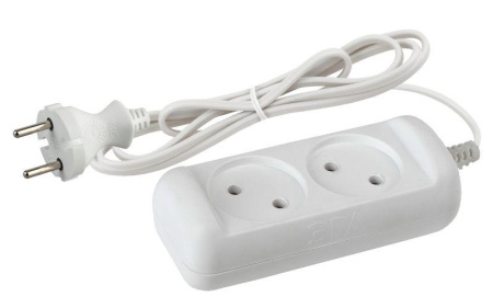 Удлинитель 2х5м без заземл. 6А IP20 UX-2-5m ШВВП 2х0.75  Б0038559