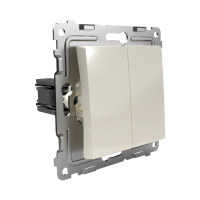 Переключатель проходной 2-кл. СП Pixel 10А IP20 механизм беж.  TKE-PX-P2-C02