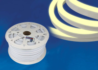 Лента светодиодная ULS-N21-2835-120LED/m-8mm-IP67-220V-8W/m-50M-WW NEON 8Вт/м 120LED/м тепл. бел. IP67 220В 8мм гибкая герметичная (уп.50м)  UL-00002925