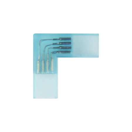 Соединитель UTC-K-24/B67-RGB CLEAR 005 POLYBAG контактный L-обр. для Led лент 220В 5050 RGB 4 контакта прозр. (уп.5шт)  10823