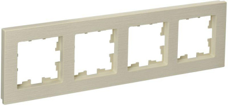Рамка 4-м BRITE РУ-4-Бр беж. рифленый  BR-M42-51-K10