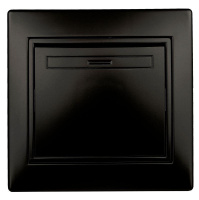 Выключатель 1-кл. 2мод. СП Plano 10А IP20 1-101-05 250В антрацит  Б0053725