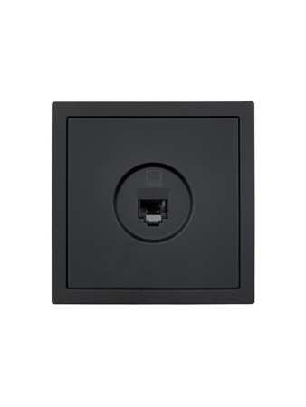 Розетка компьютерная 1-мест. СП ZIMA IP20 черн. бархат  704-4288-139