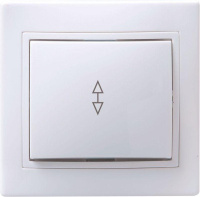 Переключатель проходной 1-кл. СП Кварта 10А IP20 ВСп10-1-0-КБ бел.  EVK12-K01-10-DM