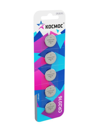 Элемент питания литиевый CR2016 5хBL (блист.5шт)  KOC20165BL