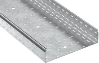 Лоток листовой перфорированный ESCA 7 100х400 L2500 сталь 2.0мм HDZ  CLP10-100-400-200-D25-HDZ