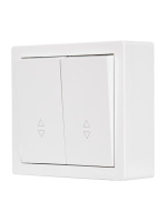 Выключатель 2-клав. проходной LETO бел.  752-0200-106