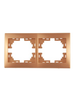 Рамка 2-м Mira горизонт. зол. метал.  701-1300-147