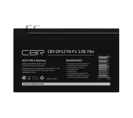 Батарея аккумуляторная VRLA CBT-GP1270-F1 12В 7А.ч клеммы F1  1794757