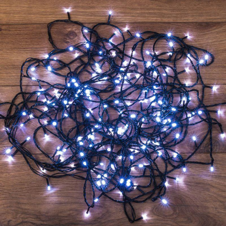 Гирлянда светодиодная универсальная 20м 200LED бел. 8Вт IP20 с контроллером 8 режимов  303-106