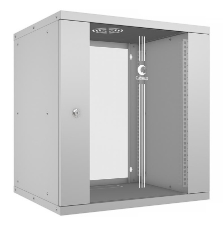 Шкаф телекоммуникационный настенный разборный LIGHT WSC-05D-12U55/45 19дюйм 12U дверь стекло сер.  10179c
