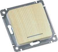 Механизм кнопки звонковой СП 1-кл 16А 250В с индик. сосна  ВС10-432-02