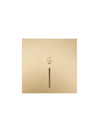 Кнопка звонка с индик. СП ZIMA IP20 безвинт. зажим зол.  704-3688-108QC