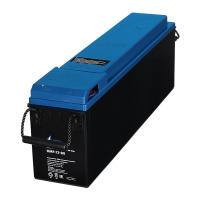 Батарея аккумуляторная HMF-12-80 свинцово-кислотная фронт-терминальная корпус из негорючего пластика 12В/80А.ч ПарусЭлектро HMF-12-80