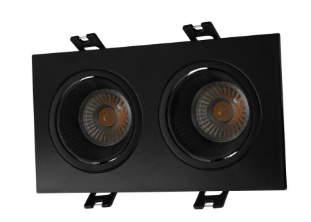 Светильник встраиваемый IP20 10Вт GU5.3 LED черн./черн. пластик  DK3072-BK