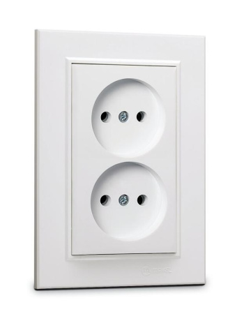 Розетка 2-я б/з СП Karea 16А IP20 бел.  56001017