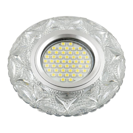 Светильник декоративный Luciole DLS-L149 GU5.3 GLASSY/CLEAR GU5.3 встраив. доп. светодиод. подсветка 3Вт без лампы стекло  UL-00003902