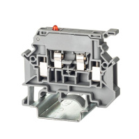 Клемма для предохранителя винтовой зажим 2 точки подключения индикация 250В 4кв.мм сер.  TUR-4-HESILED250 Клемма для предохранителя винтовой зажим 2 точки подключения индикация 250В 4кв.мм сер.  TUR-4-HESILED250