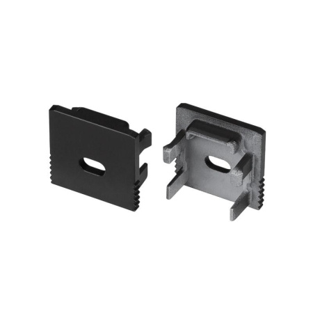 Заглушка SL-MINI-15 BLACK с отверстием пластик (комплект)  049420