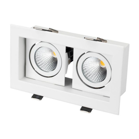 Светильник светодиодный CL-KARDAN-S180x102-2x9W Day WH 38 deg IP20 металл  024138
