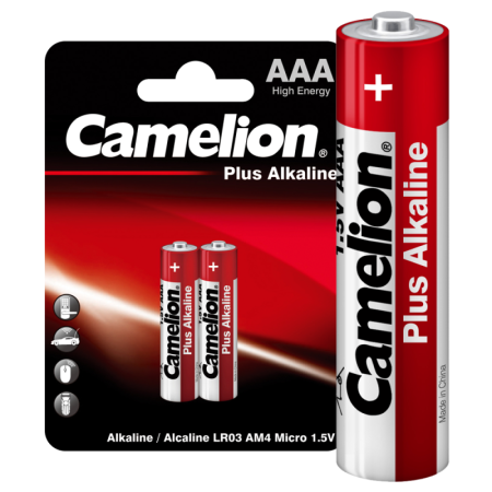Элемент питания алкалиновый AAA/LR03 1.5В Plus Alkaline LR03-BP2 BL-2 (блист.2шт)  1651