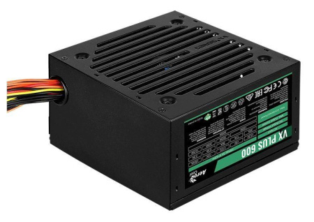 Блок питания ATX 600W VX PLUS 600W (24+4+4pin) 120мм fan 3xSATA RTL  1049258