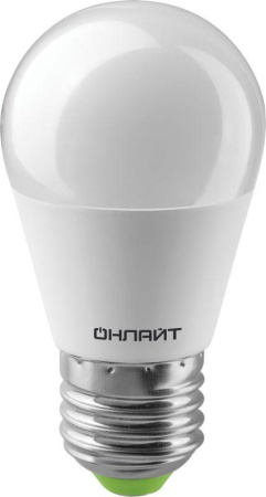 Лампа светодиодная 71 646 OLL-G45-6-230-4K-E27 6Вт шар 4000К нейтр. бел. E27 470лм 220-240В  71646