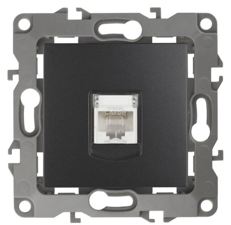 Розетка компьютерная 12 12-3107-05 RJ45 антрацит  Б0014727