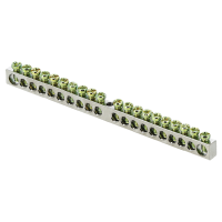 Шина PEN "ноль-земля" 6х9 20 отверст. цинк крепеж по центру PROxima  sn1-63-20