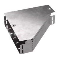 Переходник для лотка левый 300х100х80 с крышкой Стандарт  PR16.0498