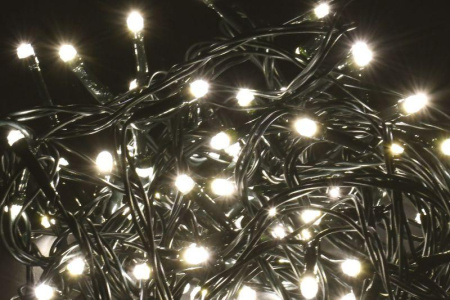Гирлянда "Нить" 5м 50LED бел.LED бел. IP20 провод зел. 230В с контроллером 8 режимов  LGDB110-1-050-05-G-S-20