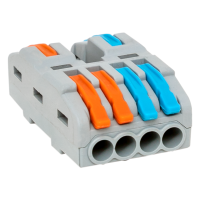 Клемма строительно-монтажная СМК 222-424 разветвительная 4 выхода 0.08-4кв.мм  plc-smk-422-4