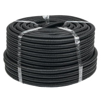 Труба гофрированная ПНД d20мм с протяжкой черн. (уп.100м) Plast PROxima  tpnd-20