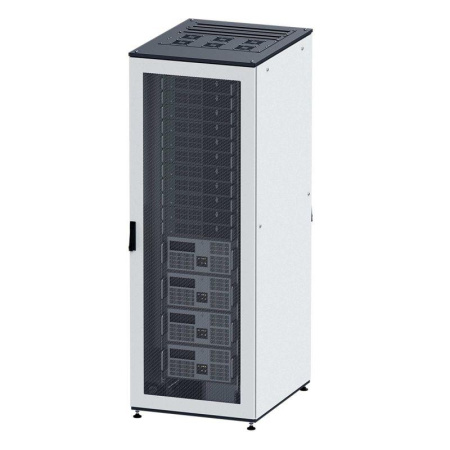 Шкаф напольный собранный 19дюйм IT-CQE 47U 600х1000 двери перф./перф. RAL7011/7035  R5DC4761PF