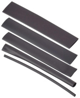 Набор трубок термоусадочных нг-LS 2/1-4/2-6/3-8/4-10/5-12/6 100мм черн. бокс  UDR10-002-012-105-K02-B