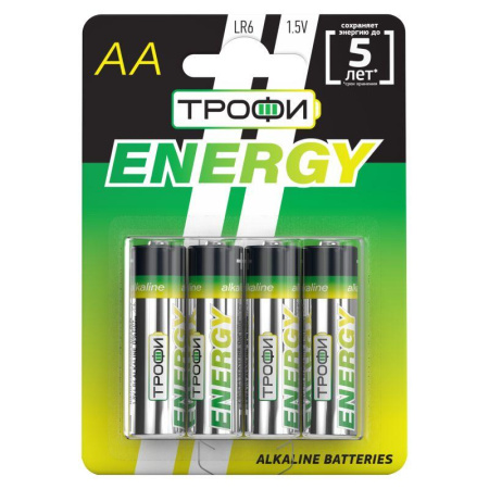 Элемент питания алкалиновый AA/LR6 LR6-4BL Eco (блист.4шт)  Б0017046