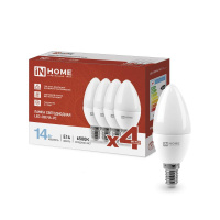 Лампа светодиодная LED-СВЕЧА-VC 4PACK 14Вт свеча 6500К холод. бел. E14 1330лм 230В (уп.4шт)  4690612052335
