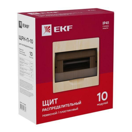 Щит ЩРН-П-10 IP41 светлое дерево PROxima  pb40-n-10-light