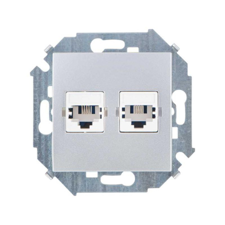 Розетка телефонная 2-м  15 RJ11 винтов. зажим механизм алюм.  1591589-033