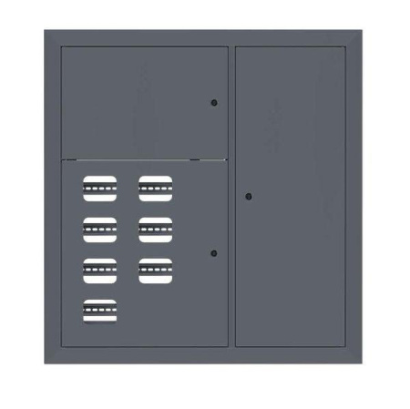 Щит этажный 7кв. RAL7024 (1000х950х150) PROxima  mb29-v-7-ral7024
