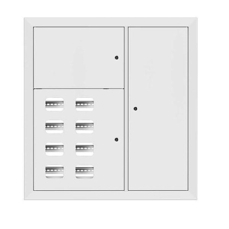 Щит этажный 8кв. RAL9003 (1000х950х160) Basic  mb28-v-8-r9003