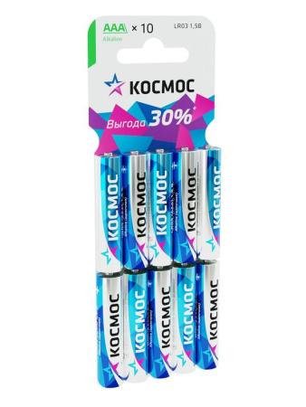 Элемент питания алкалиновый AAA/LR03 10хBL (блист.10шт)  KOCLR0310BL