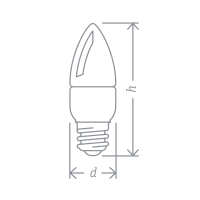 Лампа светодиодная 61 329 NLL-C37-8.5-230-6.5K-E27-FR 8.5Вт свеча матовая 6500К холод. бел. E27 730лм 176-264В Navigator 61329