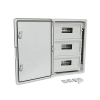 Корпус пластиковый распределительный ЩРН-45 IP65 сер. дверь 500х350х190  PR08.26500