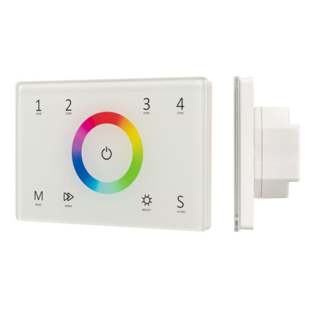 Панель Sens SMART-P83-RGB White 230В 4 зоны 2.4G IP20 пластик  028402