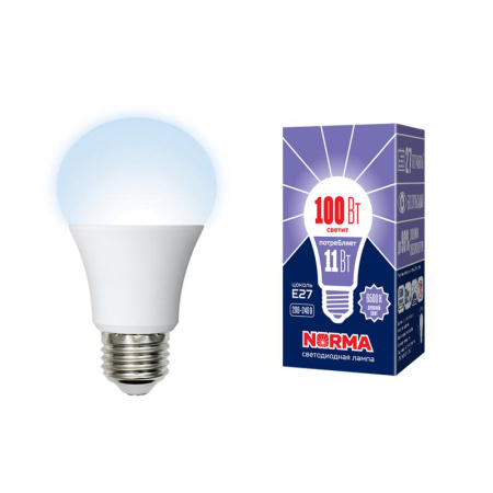 Лампа светодиодная LED-A60-11W/DW/E27/FR/NR Norma 11Вт матовая E27 (упак. картон)  UL-00003785