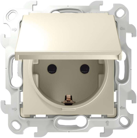 Розетка 1-м СП  24 16А IP44 2P+E Schuko механизм сл. кость  2450448-031