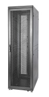 Шкаф Rackcenter D9000 42U 600х1000 передняя дверь перф. 1-ств. задняя дверь перф. 2-ств. черн.  60F-42-6A-94BL